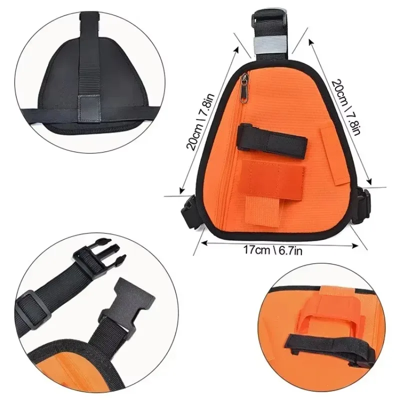Chest Bag Multi-pocket Walkie Talkie Caller Triangle Unisex Tactical Waist Pack Vest Zipper Adjustable Bag for BF-888S UV-5R