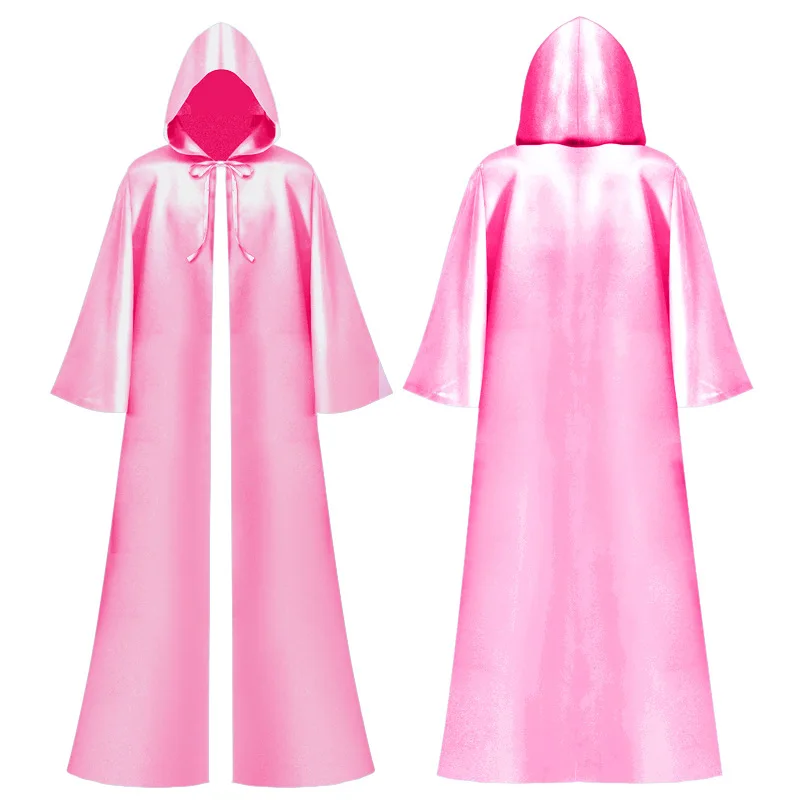 Medieval Monk Cosplay Wizard Hooded Robe Steampunk Priest Horror Cloak For Men Unisex Mask Hat Costume Halloween Masquerade Cape - 200000532