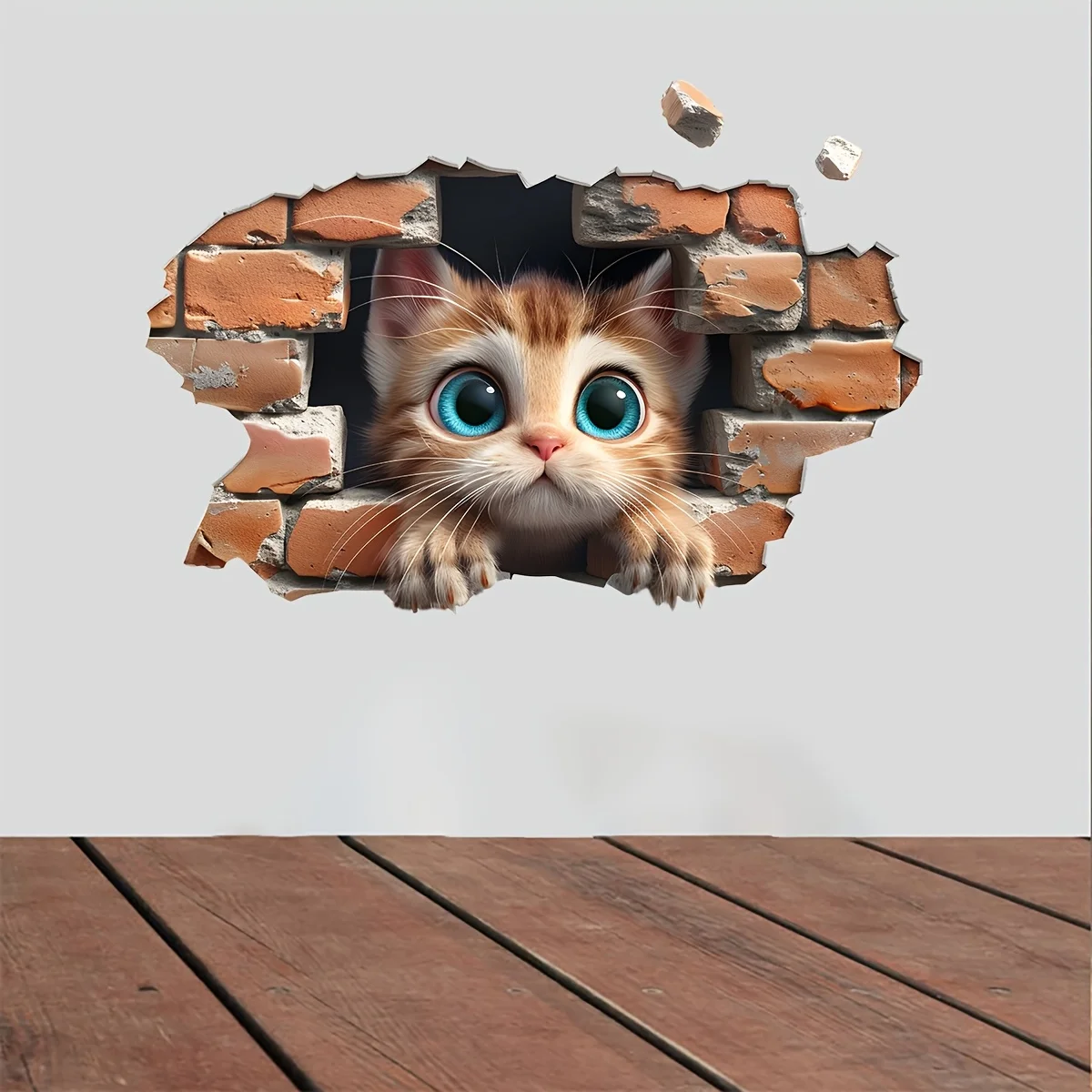 Charming Cat Wall Sticker - Lively Home Decor Accent, Self-Adhesive