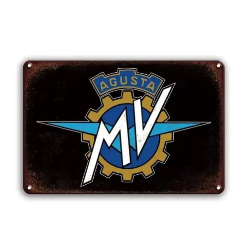 MV Agusta 로고 금속 주석 표시 Man Cave Garage Wall Art R..