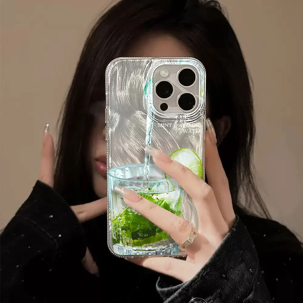 Shockproof Summer Lemon Soda Design Phone Case