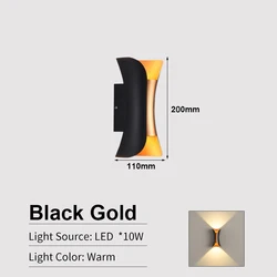 Sleek LED Wall Sconce - Contemporary Up & Down Light Fixture (White light)
