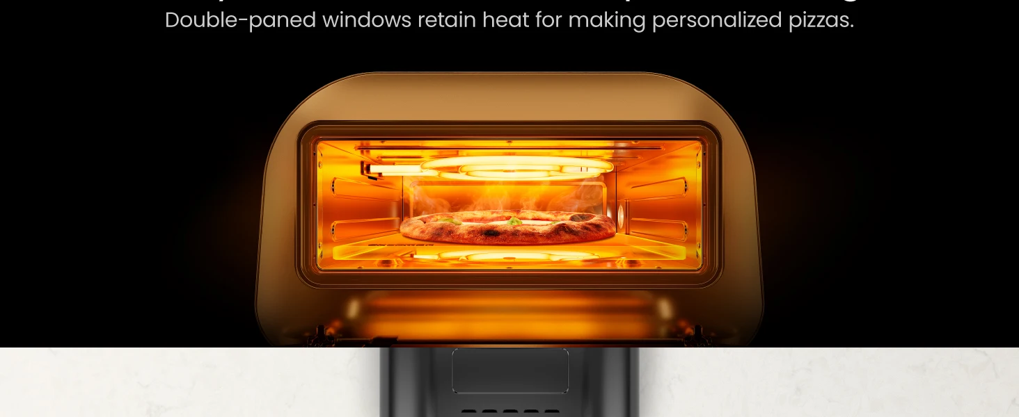 Description Picture 4 of itemIndoor Pizza Oven - Makes 12 Inch Pizzas in Minutes, Heats up to 800°F - Countertop Electric Pizza Maker with 5 Touchscreen Pres
