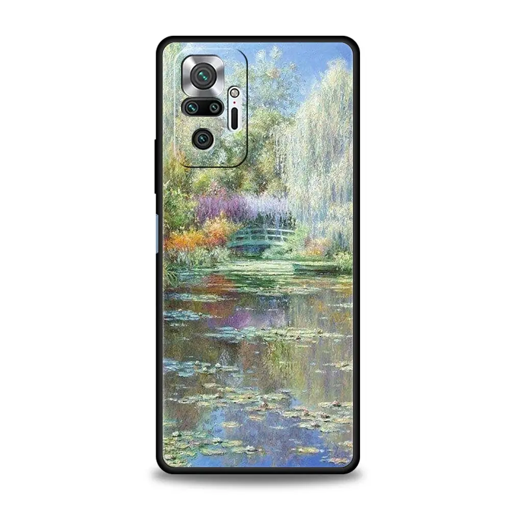 Claude Monet Impressionist Art Phone Case - Elegant Black Cover