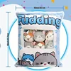 Cute Cat Rabbit Snack Pillow Pudding Decorative, Stuffed with Mini Animal Cat Dolls Pudding Plush Toy Kawaii Plush Pillow Gifts 6
