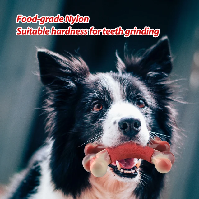 os a macher chien jouet à mâcher Durable pour chien, cadeau interactif en caoutchouc, Double os – Image 6