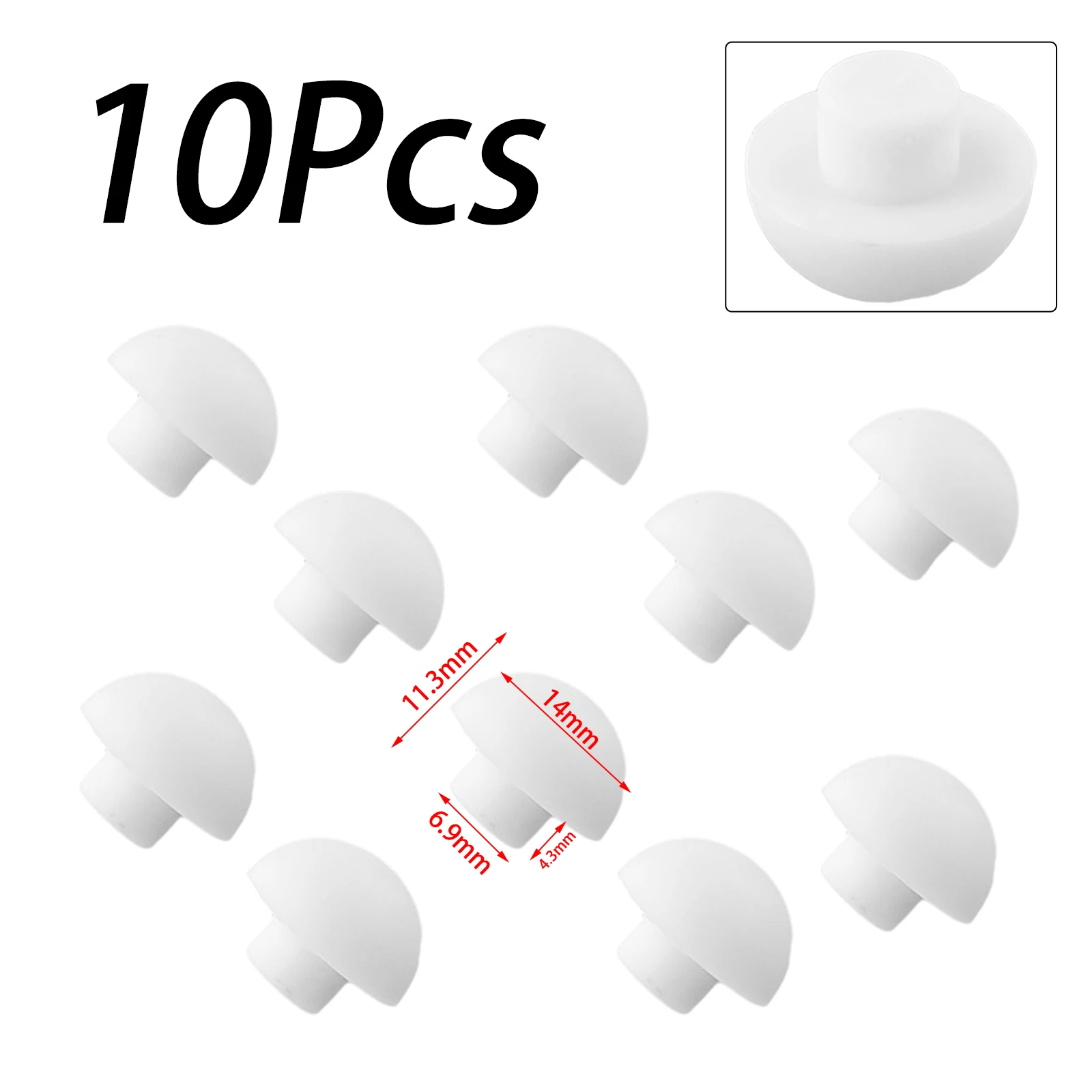 10pcs Toilet Seat Buffer Bumpers Top Cover Cushion Stopper for Bathroom