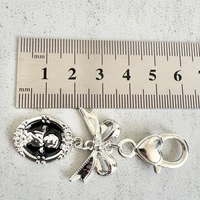 Porte-clés nœud d'ange pour femmes, pendentif de sac en métal Vintage, tendance fille coeur porte-clés voiture porte-clés ami Couple cadeaux 6
