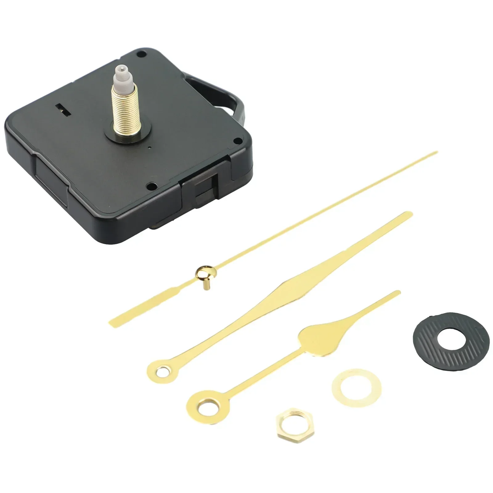 Replacement Parts Clock Repair Set Simple Design 1.5V AA Battery Gold Hands Long Hands Mechanism Plastic + Aluminum