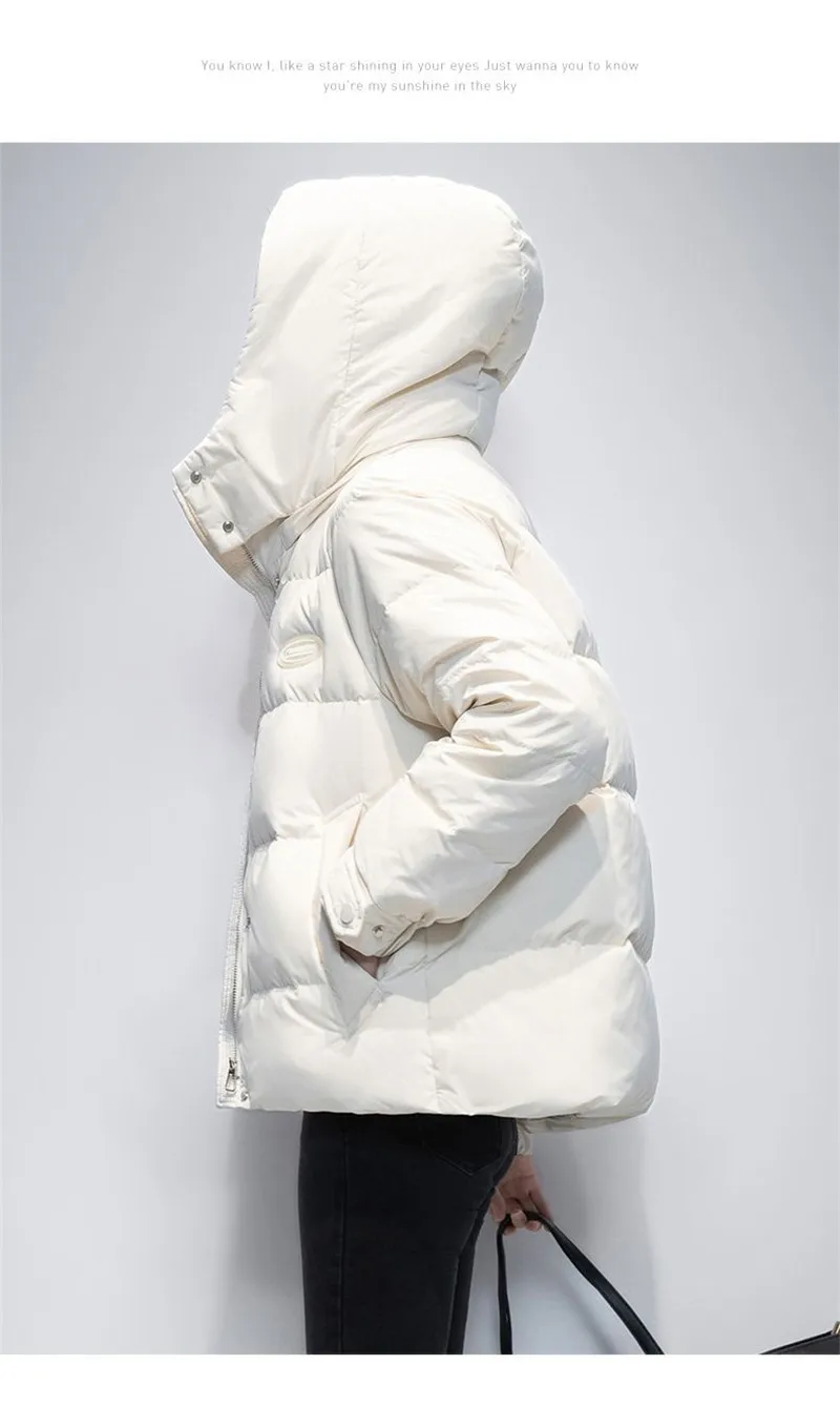 2026 Winter New Women's Korean Jacket Version Down Cotton-Padded Jacket Short Coat Short Female Padded Hooded Overwear