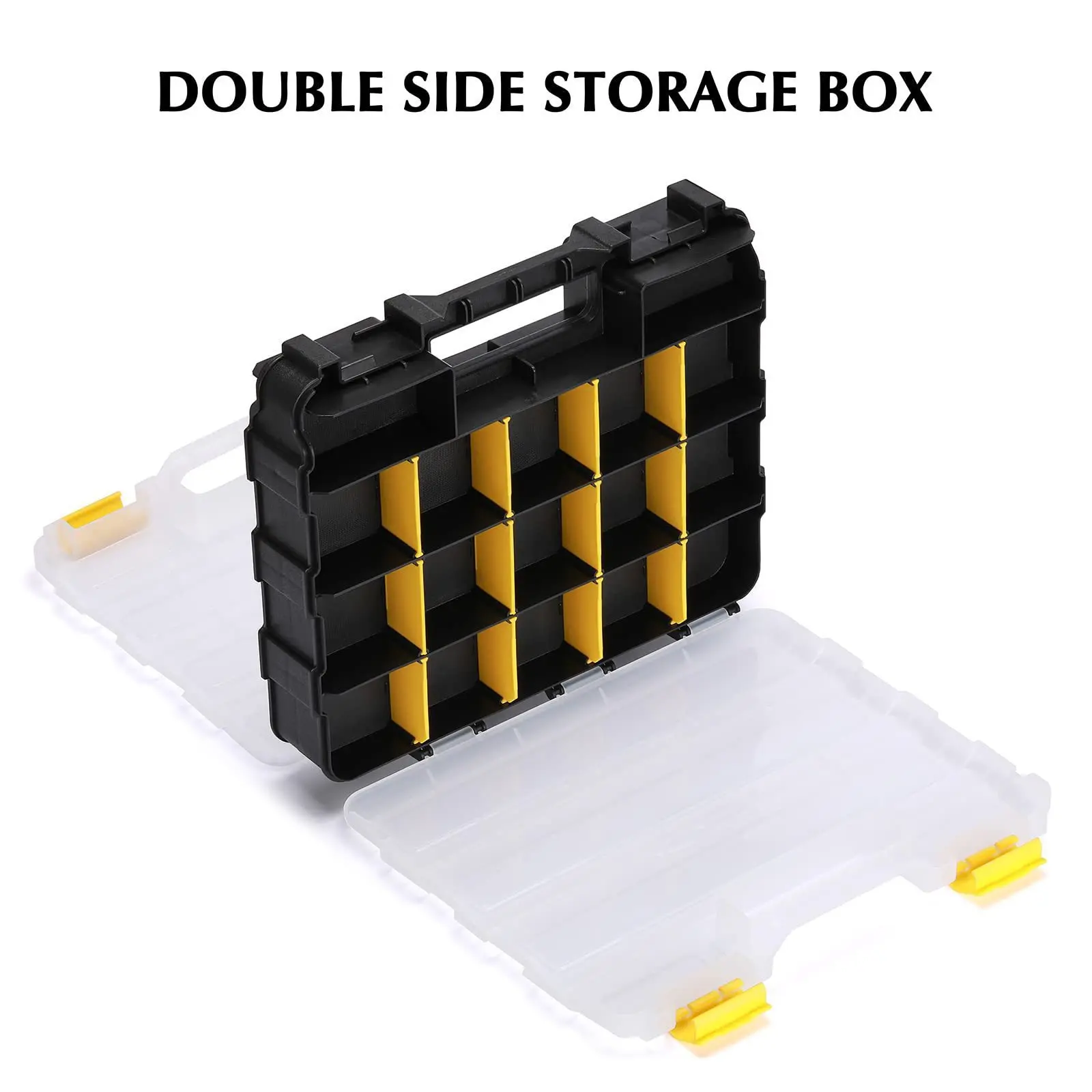 Double Side Tools Box Organizer Tool Storage Box Multifunctional Portable Tool Box Toolbox Container for Screws Nuts Small Parts