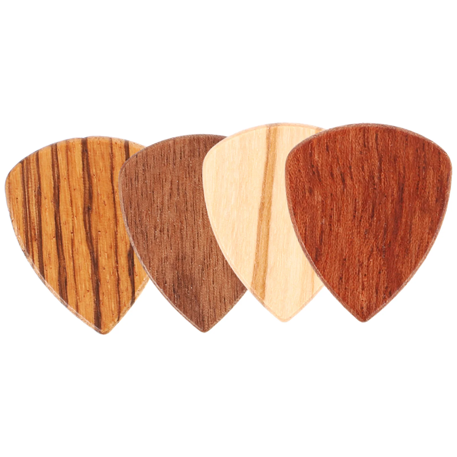 

4 pcs Wooden Guitar Picks Acoustic Guitar Picks Electric Guitar Picks Portable Guitar Picks