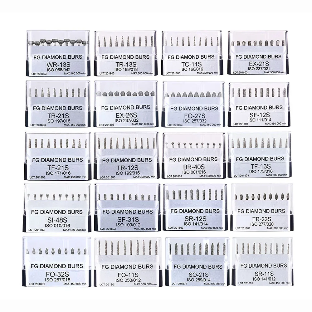 

10 Pcs/Box High Quality Dental Diamond Bur Multiple Models Optional Fit For Dental High Speed Handpiece Dental Instrument Tool