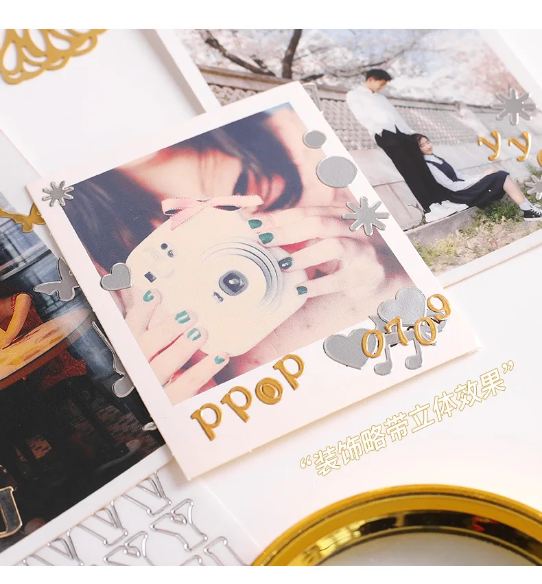 1 Pcs Waterproof Durable Korean Golden Silver English Letter Digital Stickers diy Label for Photos Albums Decoration
