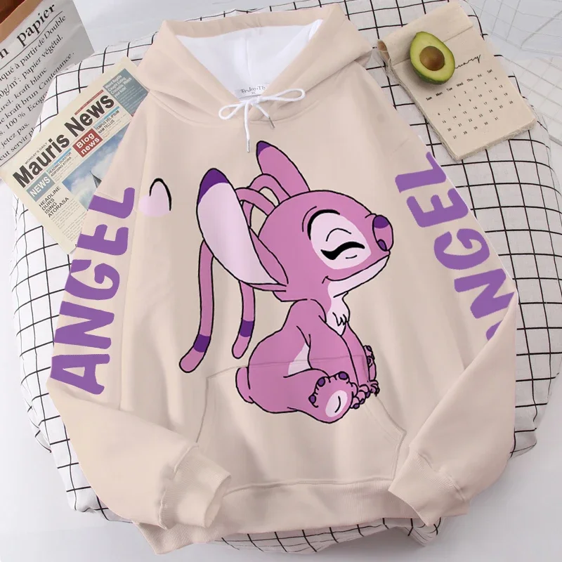 thumbnail image 1 of Sudadera con capucha de Disney para mujer, sudadera de dibujos animados con letras de monstruo y Ángel, jersey bonito Harajuku Unisex con bolsillo, 1 of 5