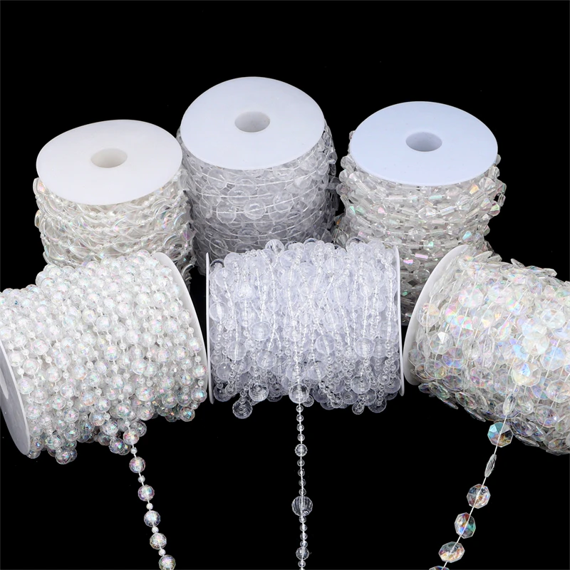 Acrylic Imitation Pearl Fishing Line Beads Wedding Plastic Bead