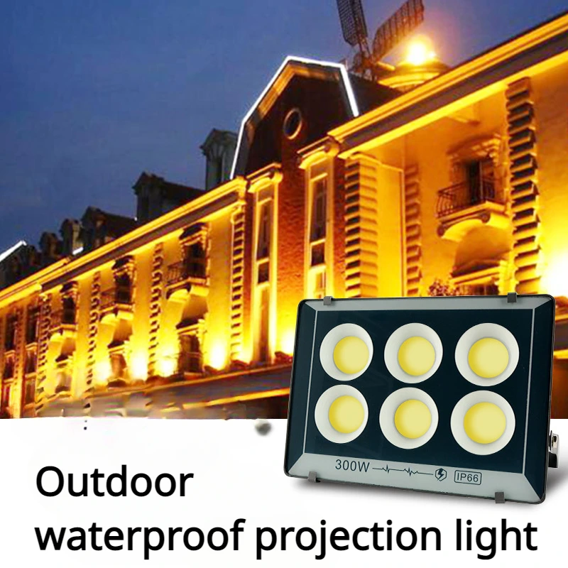 Strong Light Outdoor Waterproof LED Projection Lamp Advertising Board Factory Stadium Floodlight COB Bright Projection Light