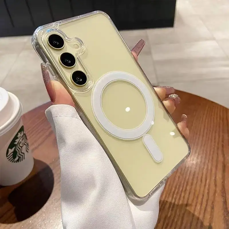 Luxury Shockproof Magnetic Clear Acrylic Case with Magsafe Compatibility