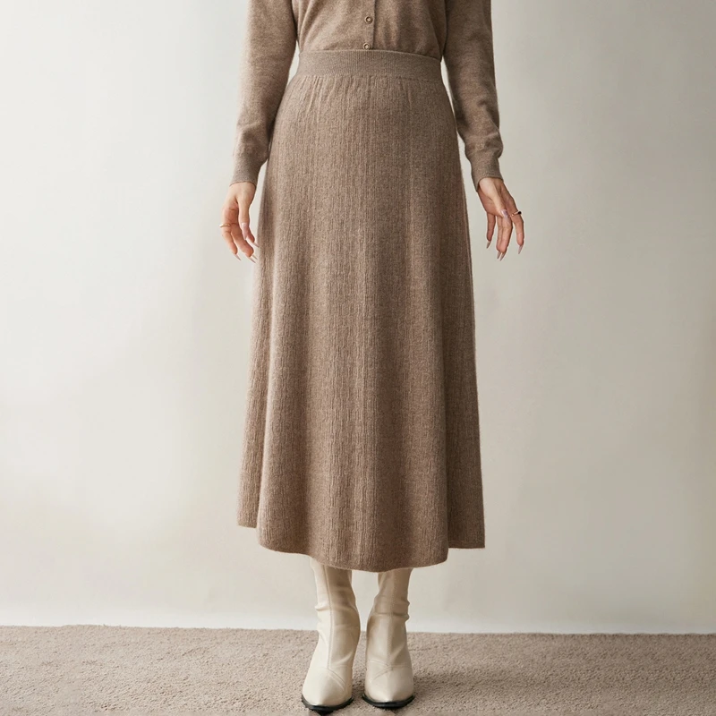 Cashmere skirt autumn wear