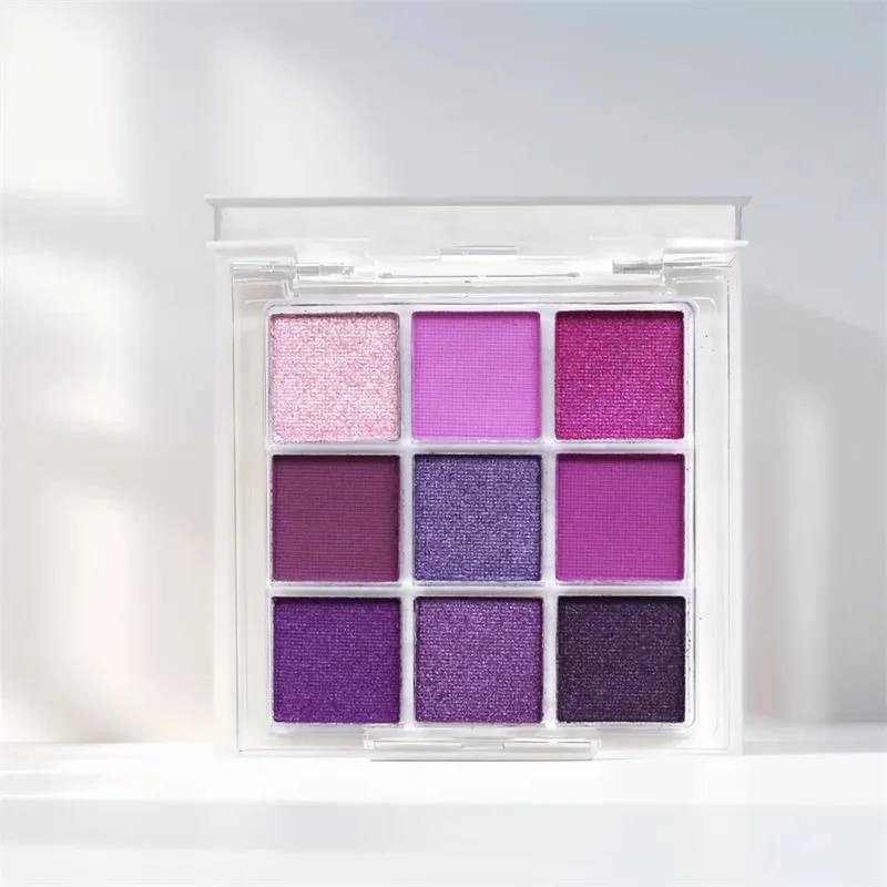 Vibrant 9-Color Glitter & Matte Eyeshadow Palette with Shimmer Finish