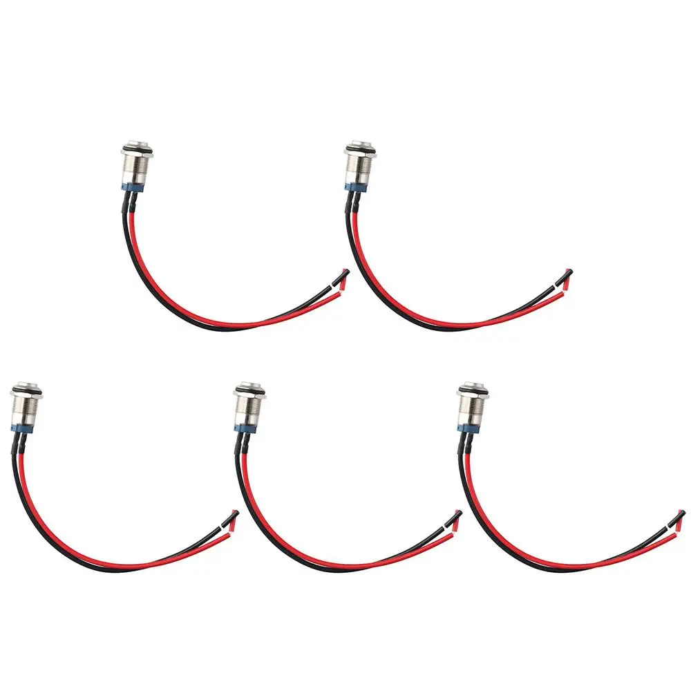 

12mm Push Button Switch Durable Prewired Latching Stainless Steel Self-Locking