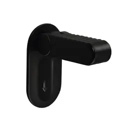 Universal Child Safety Lock with Hidden Button - No - Drill Plastic Door Rod Lock (Black)