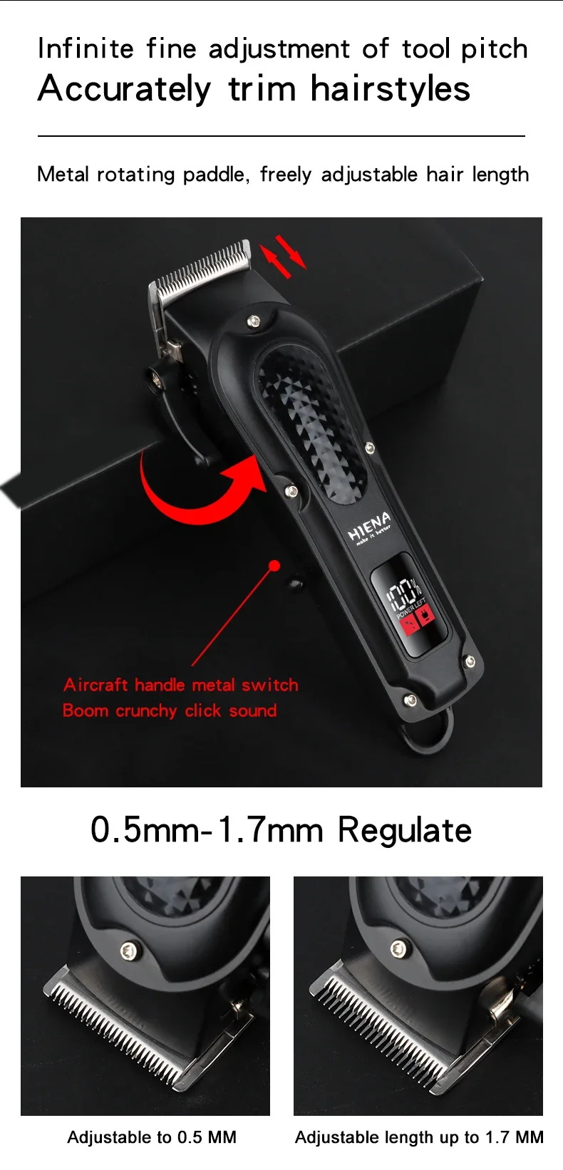Professional Hair Clipper And Trimmer Kit For Men Rechargeable_voghion.com