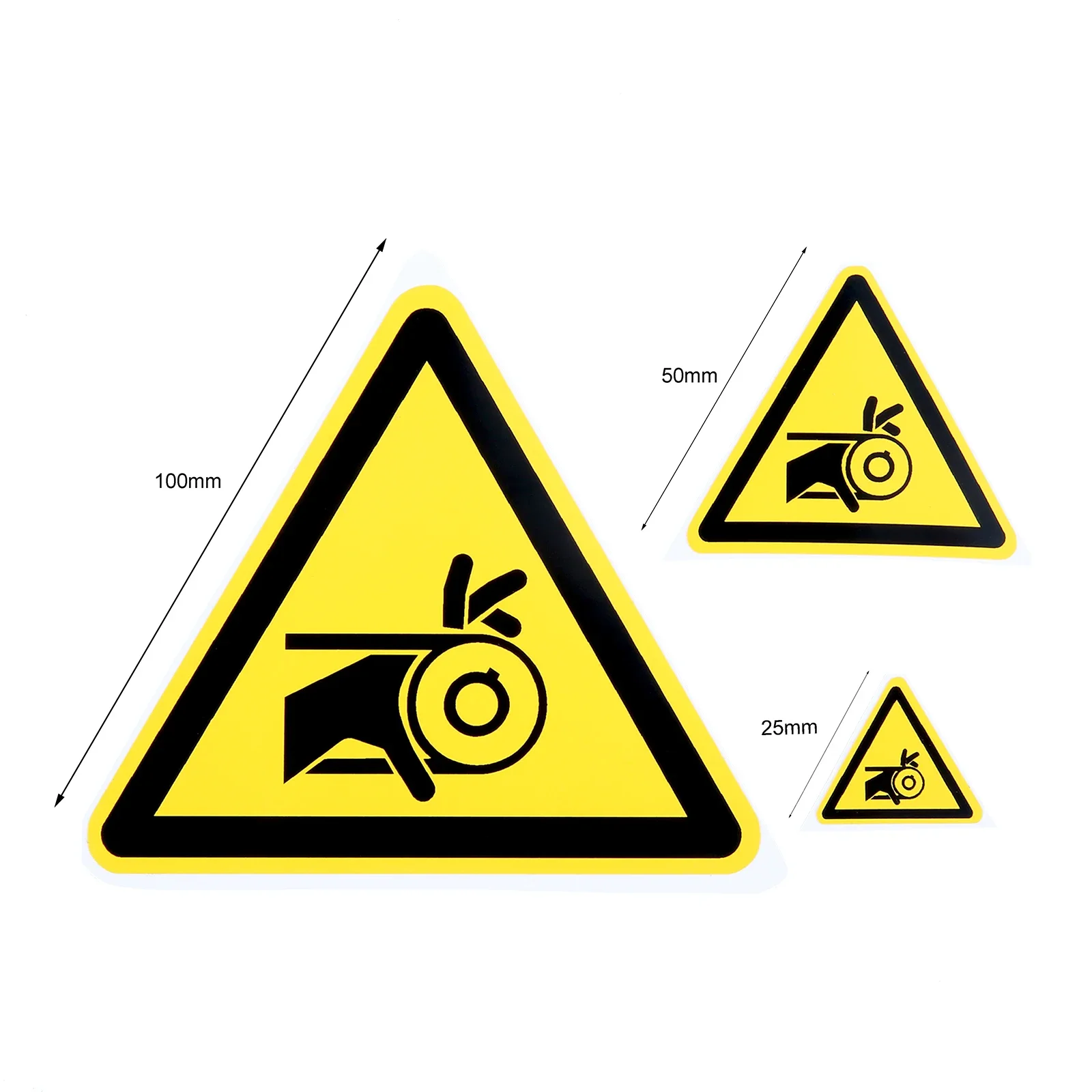 Triangle Warning Sign Sticker 5pcs