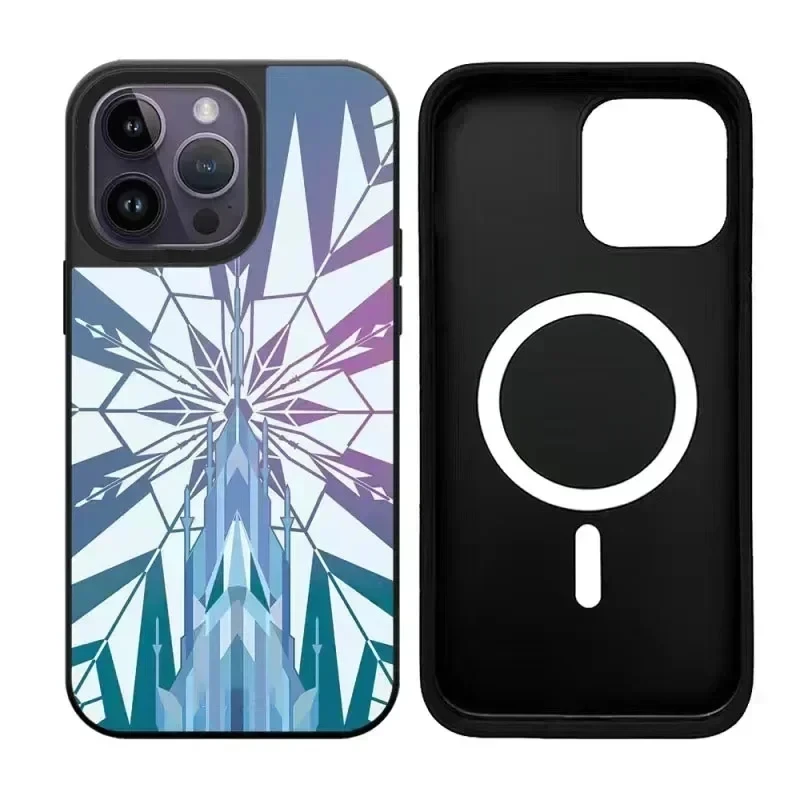 

Snowflake iPhone 11 12 13 14 15 Pro Max Mirror Surface MagSafe Case Cover Shell