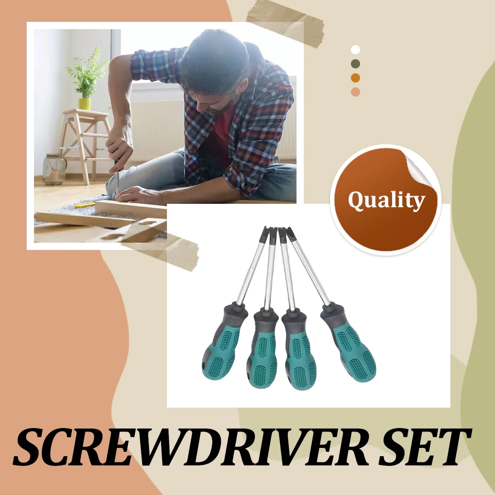 

Набор отверток 4 шт., портативный ручной ремонтный набор для дома и бизнеса