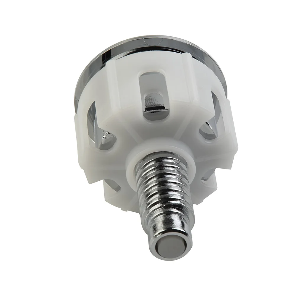 Toilet Push Button Water Saving Chrome For Cistern Tank In-line Side Push Double Drain Valve Toilet Button Switch