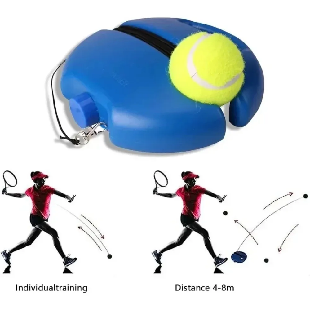 Attrezzatura per Allenamento Tennis con Corda e Base Antiscivolo, Palle da Tennis per Pratica, Trainer per Tennis con Palle di Rimbalzo
