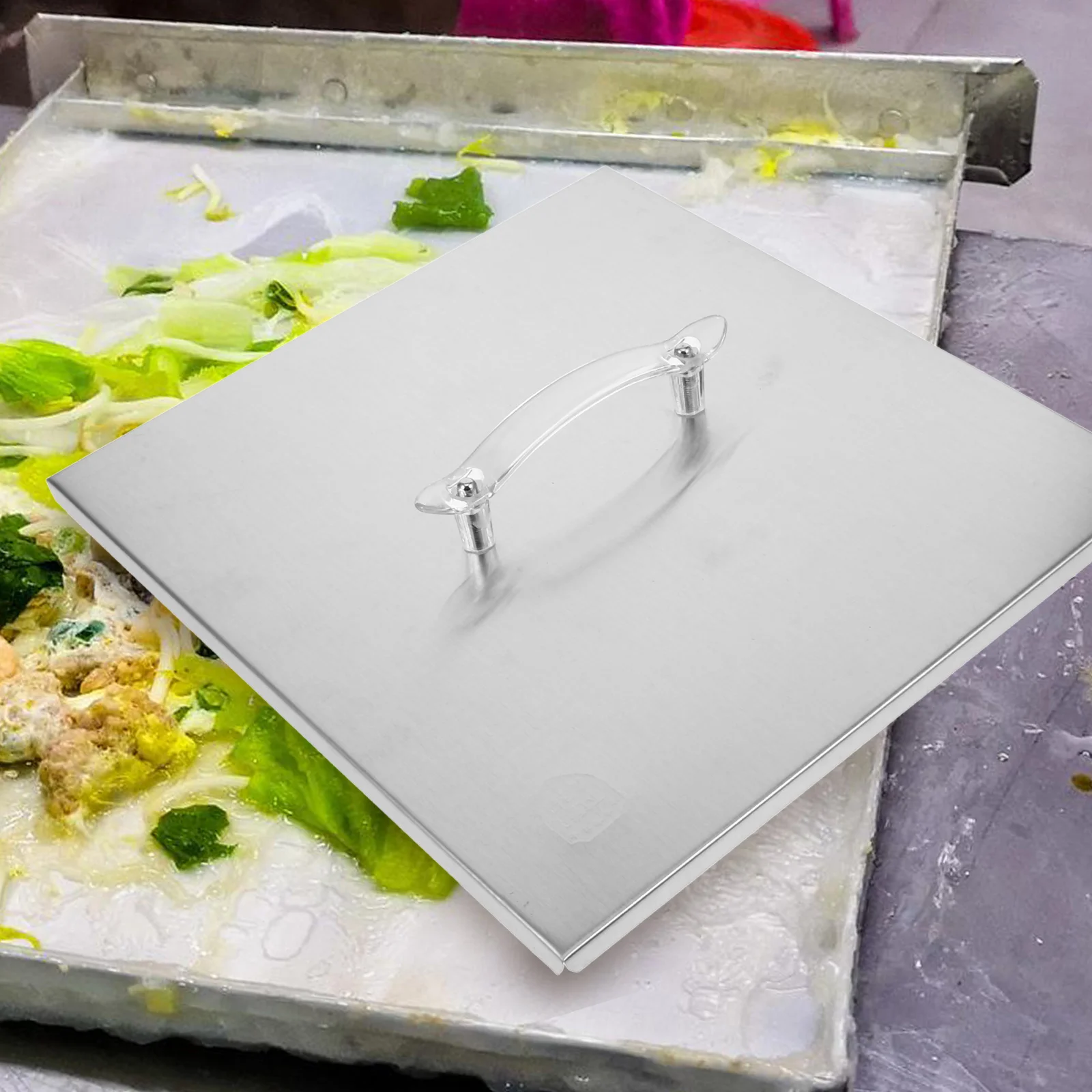 Shell Rice Roll Machine Lid Baby Small Heater Handle Stainless Steel Rectangular Part