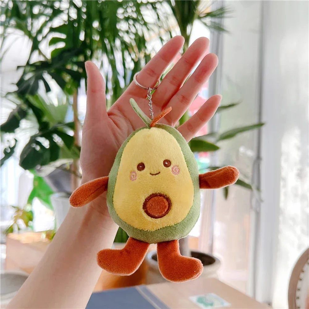Avocado-Plüschkissen Ca. 40 Cm – Weiches Kuschelkissen Mit Schlüsselanhänger, Grün, Für Deko & Umarmungen