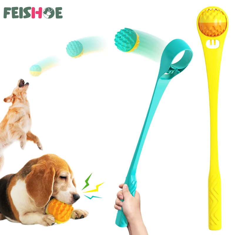 Pet Training Tool Ball Dog Tennis Training Throwing Toy Throwers Pet Throw Cue for Medium Large