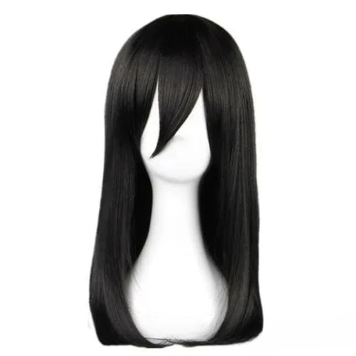 

Attack on Titan Young Mikasa Ackerman Cosplay Wig 45cm Long Black Cos Hair Wigs