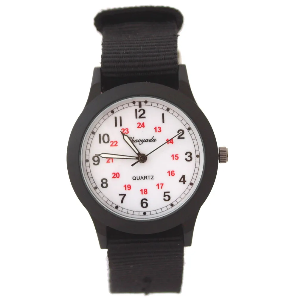 Chaoyada Boys Men Students Sports Quartz Watches Girls Water Resistant Gifts Clock Kids Canvas Fashion Wristwatches 6