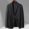 Summer Thin Suit Mens Coat Single Leisure High-grade Sense of Light Luxury Small Suit Jacket Single West Sun-protective Clothing 4