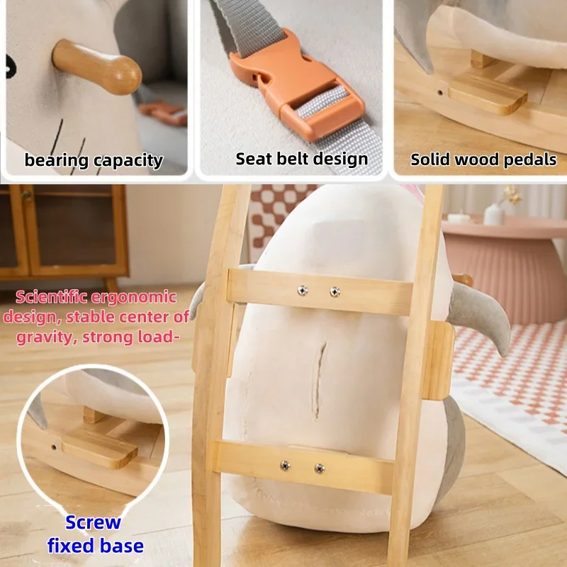 Blue Castle Cute Shark Rocking Children Chair with Perfect for Baby and Toddler，Can Play Chinese Version Music/tell Stories