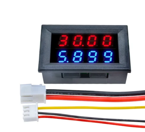 

DC 100V 10A 50A 100A Mini Digital Voltmeter Ammeter 4 Bit 5 Wires Voltage Current Meter Dual LED Display 0-100V dc Voltmeter