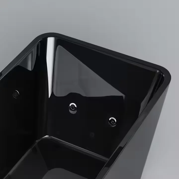 Icegalax Factory Directly Sale CE Home Bathroom Bath Tub Indoor Black White Smart Acrylic Freestanding Bathtub For Adults