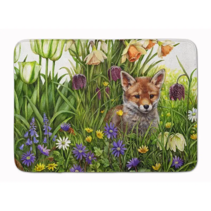 

April by Debbie Cook Machine Washable Memory Foam Mat, 19 X 27", multicolor