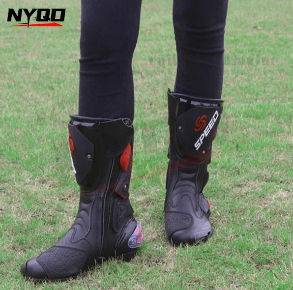 Motorcycle Riding Shoes Boots For Men Anti-fall Water-repellent Breathable Off-road Racing