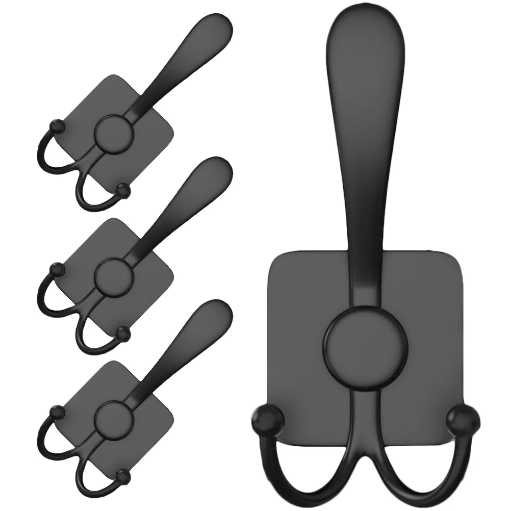 

4pcs Coat Hooks Creative Wall Hooks Door Hanger Towel Hooks Robe Clothes Hooks