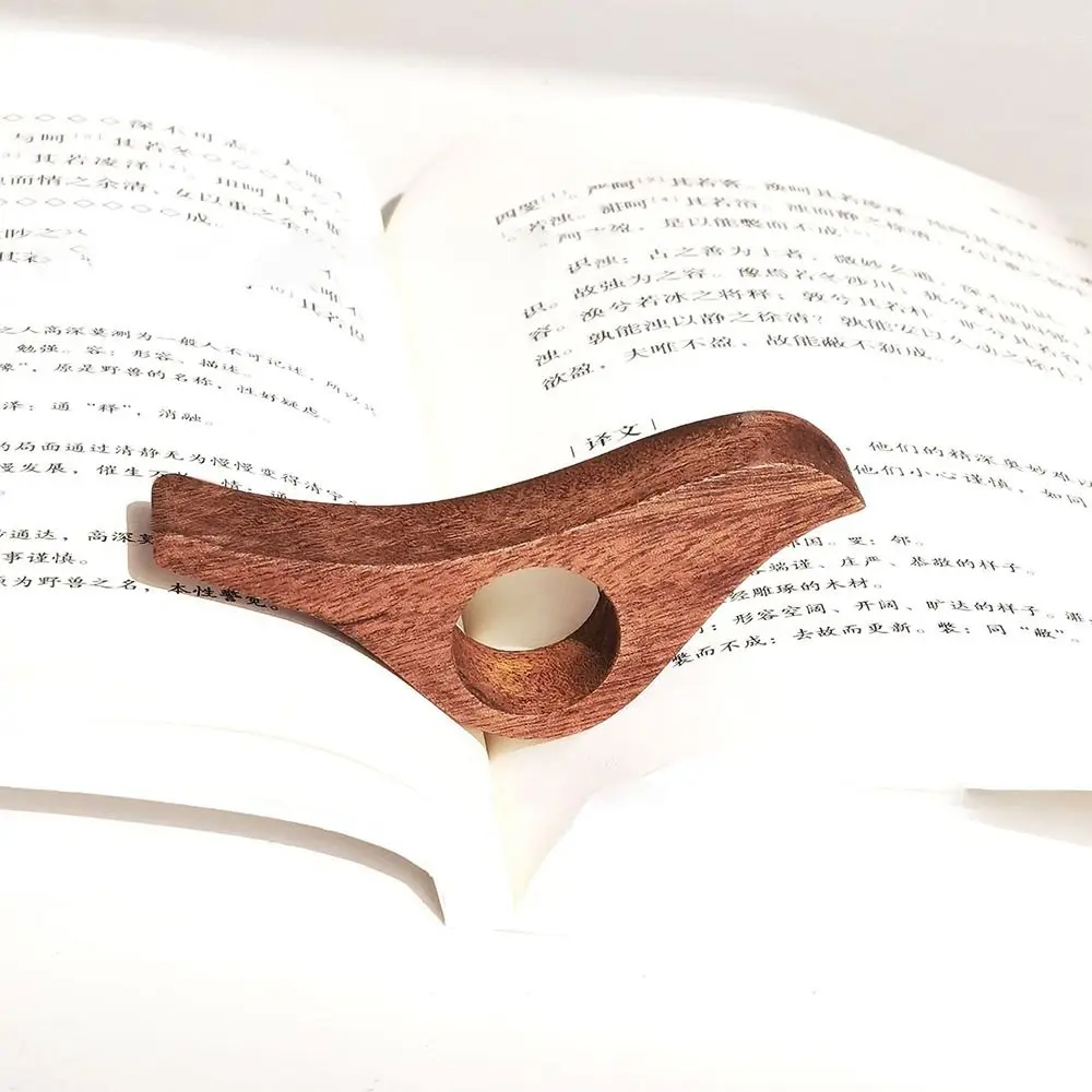 Wooden Bookmarks Page Turning Fixed One Hand Reading Thumb Book Support Fast Reading Aids Tools Thumb Bookmark School Office