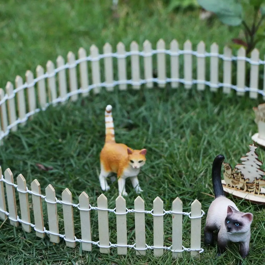 1pcs Mini Wooden Fence for Fairy Gardens and Flower Pot Embellishments-Durable Home & Garden Decor, Perfect for Christmas