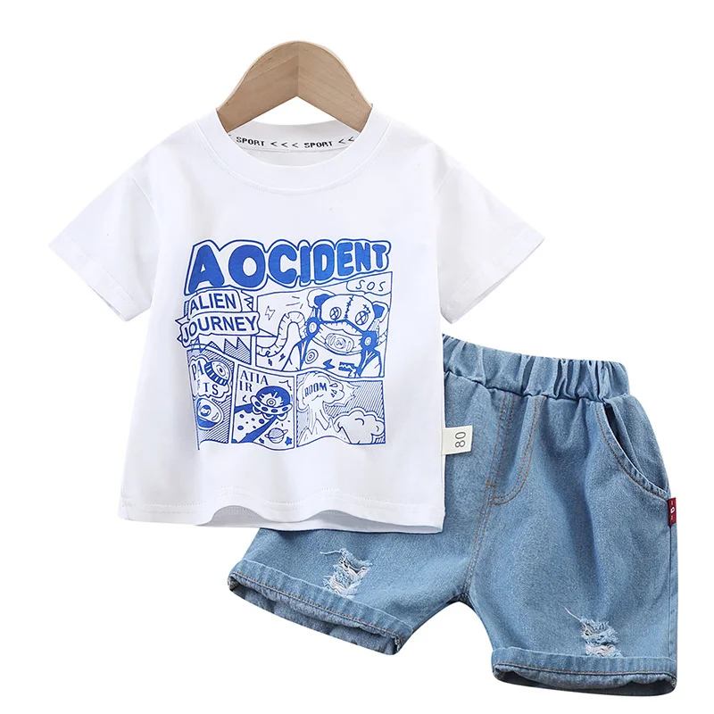 

New Summer Baby Clothes Suit Children Boys Girls Fashion T-Shirt Shorts 2Pcs/Sets Toddler Casual Costume Infant Kids Sportswear