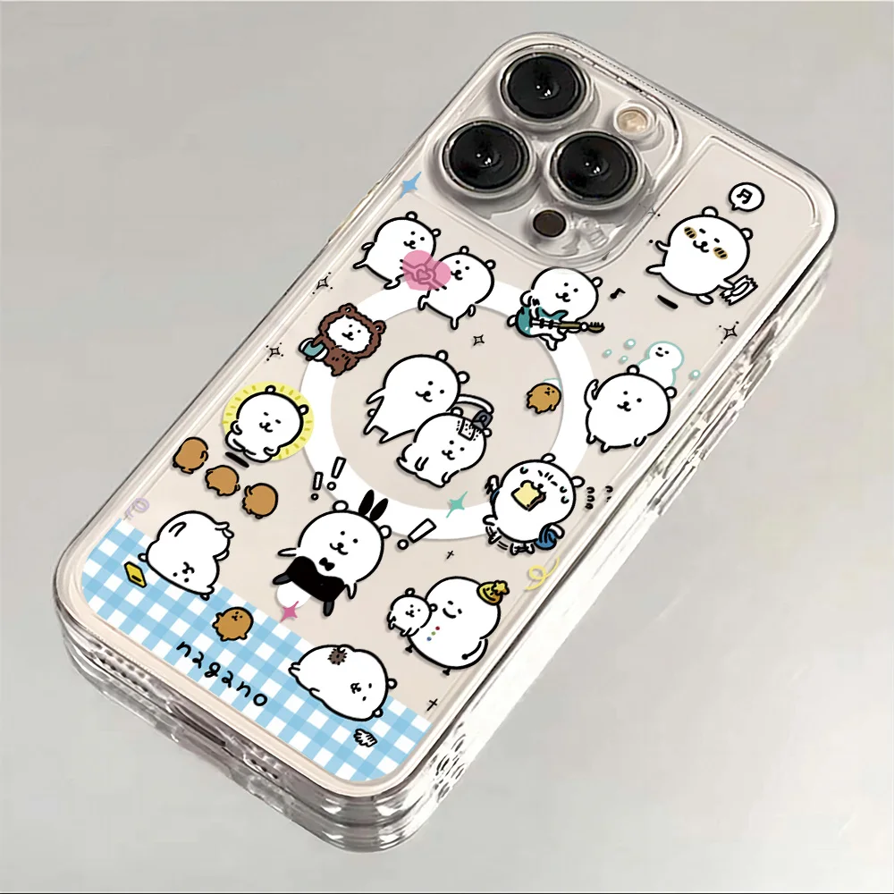 Ins Korean Letter Cute Y2K Magnetic Phone Case - Soft Clear TPU