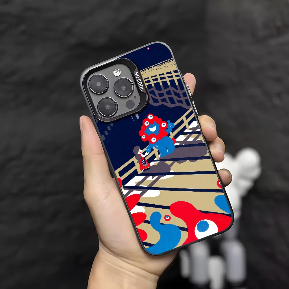 Colorful Cartoon Character Protective Phone Case - Durable IMD Design Cover