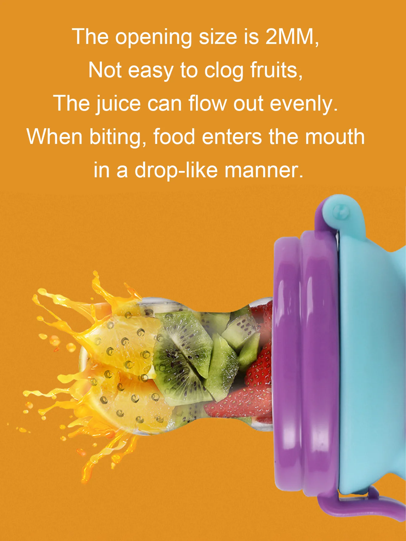 Baby Pacifier Fruit Feeder Baby Silicone Mesh Bag Pacifier Food-grade Fruit and Vegetable Feeder Nursing Toddler Teething Toy 5